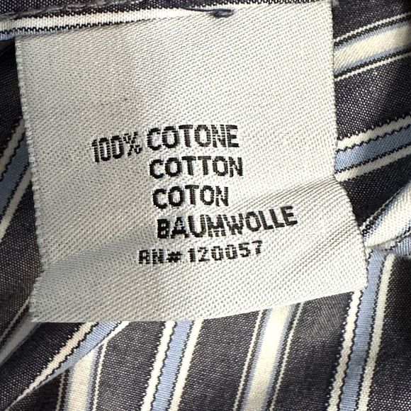 Coogi Luxe Mens Button Down Shirt Long Sleeve Size Large 16.5/17 Floral Trim - Picture 9 of 11